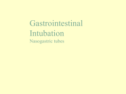 Nasogastric Tube Insertion prepared
