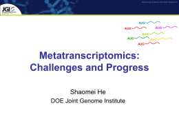 27. Metatranscriptomics - Microbial Genome Program