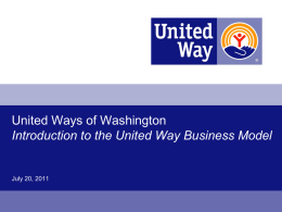 Introduction to United Way Business Model