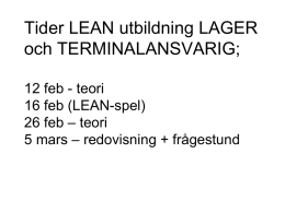 Lean produktion - Logistikprogrammet.org