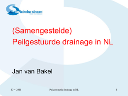 Peilgestuurde drainage in NL sep 2011 v2