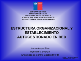 estructura organizacional y establecimiento autogestionado en red