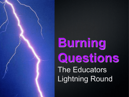 Burning Questions - School of Journalism and Mass Communication