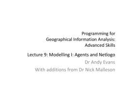 Lecture Powerpoint - School of Geography