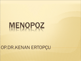 menopoz - Jinekolog Op. Dr.Kenan Ertopçu