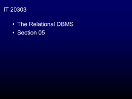 Normalization for Logical Design