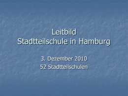 Leitbild Stadtteilschule in Hamburg