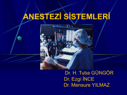 Anestezi Sistemleri