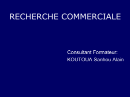 Mr Koutoua Sanhou Alain-Recherche commerciale-Juin 2013
