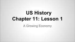 US History Chapter 11: Lesson 1