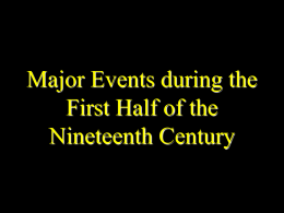 Major Events 1800-1850