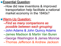 The Transportation and Market Revolutions PowerPoint