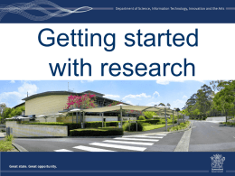 Getting started with research seminar