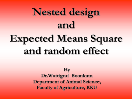 Expected Means Square and random effect