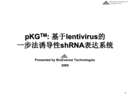 pKGTM: 基于lentivirus的一步法诱导性shRNA表达系统