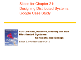 Chapter 21 - Distributed Systems | Concepts and Design, Fifth Edition