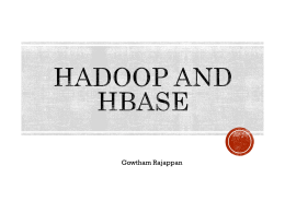 Hadoop-HBase-Tutorial - CSE Labs User Home Pages