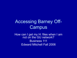 Accessing Barney Off-Campus - Gonzaga Student Web Server