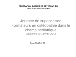 2012 FSO Supervision de foramteurs