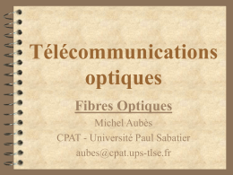 Présentation PowerPoint - Télécommunications optiques