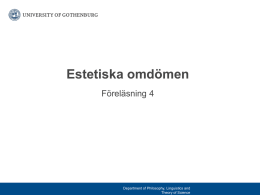 Föreläsning 4 - GUL - Göteborgs universitet