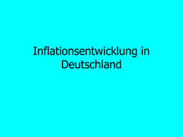 Inflationsentwicklung in Deutschland