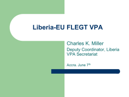 Liberia-EU FLEGT VPA Progress of Negotiations