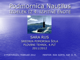 Podmornica Nautilus IZDELEK IZ 4. IZPITNE ENOTE