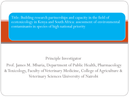 ppt - Department of Public Health Pharmacology & Tox.