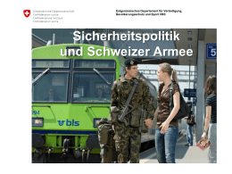 Sicherheitspolitik und Schweizer Armee