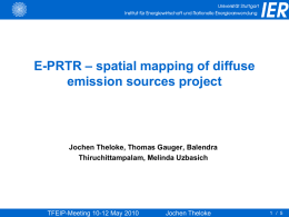 E-PRTR - spatial mapping of diffuse emission sources project