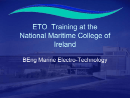 ETO Cadet Training at the National Maritime