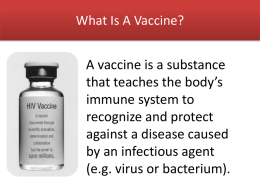 Sample HIV Vaccine Research Educational