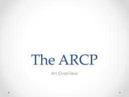 The ARCP (Powerpoint 199