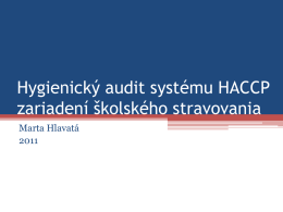 Audit systému HACCP