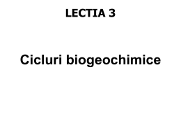 Cicluri biogeochimice, partea 1
