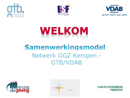 VDAB - GTB - Netwerk GGZ Kempen