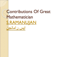 Contribution Of Great Mathematician S
