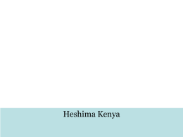 Heshima Kenya - Dining for Women