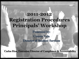 Registration Procedures 2011-2012