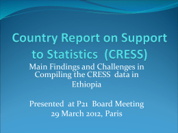 Findings and Challenges in Compiling the CRESS