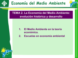 2.1. El medio ambiente en la teoría económica (II)