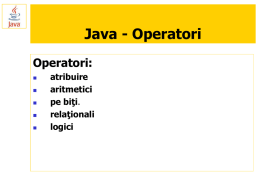 Java - Operatii de Intrare/iEsire (I/E)