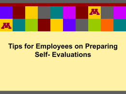 Tips for Employees on Preparing Self
