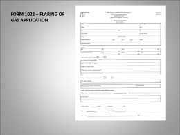 form 1022 – flaring of gas application