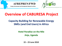 Overview of CABURESA Project