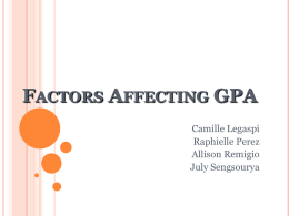 Factors Affecting GPA