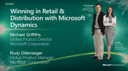 DYN03: Winning in Retail & Distribution with Microsoft Dynamics