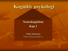 Kognitiv psykologi Introduktion Kognition och hjärnan
