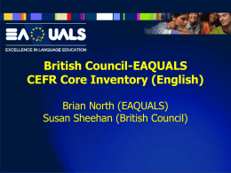 British Council-EAQUALS CEFR Core Inventory (English)